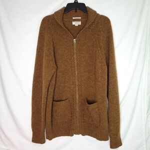 WALLACE & BARNES J CREW Men's Shetland Wool Full Zip Cardigan XL